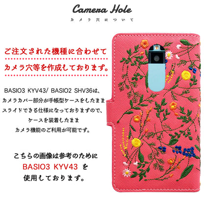 【梅澤商店】 100機種以上対応 ボタニカル 刺繍 花 花柄 フラワー ハンドあり スマホケース 手帳型ケース ケース カバー