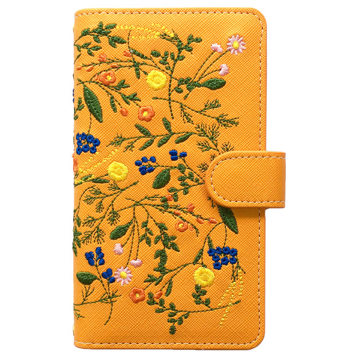 【梅澤商店】 100機種以上対応 ボタニカル 刺繍 花 花柄 フラワー ハンドあり スマホケース 手帳型ケース ケース カバー