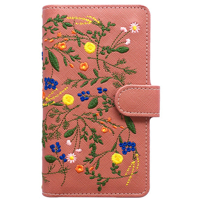 【梅澤商店】 100機種以上対応 ボタニカル 刺繍 花 花柄 フラワー ハンドあり スマホケース 手帳型ケース ケース カバー