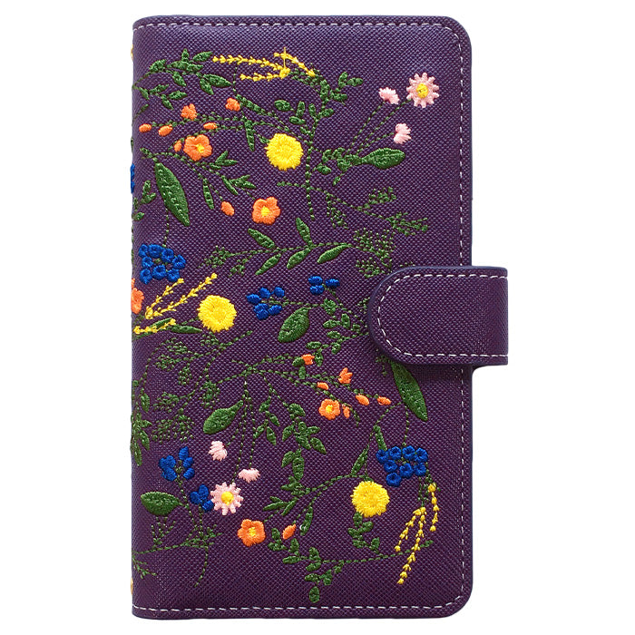 【梅澤商店】 100機種以上対応 ボタニカル 刺繍 花 花柄 フラワー ハンドあり スマホケース 手帳型ケース ケース カバー