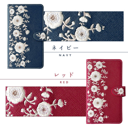 【梅澤商店】 100機種以上対応 ハンドあり インド刺繍 花 花柄 カバー スマホケース 手帳型ケース ケース カバー