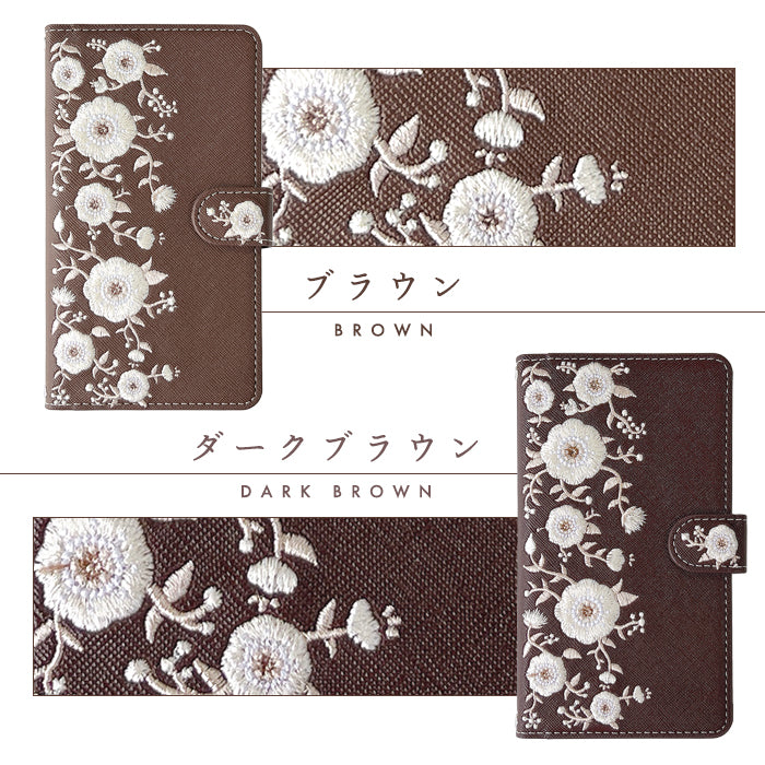 【梅澤商店】 100機種以上対応 ハンドあり インド刺繍 花 花柄 カバー スマホケース 手帳型ケース ケース カバー