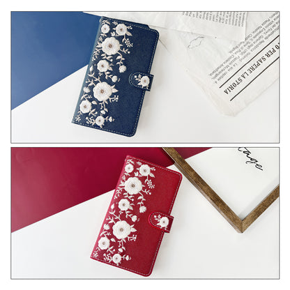 【梅澤商店】 100機種以上対応 ハンドあり インド刺繍 花 花柄 カバー スマホケース 手帳型ケース ケース カバー