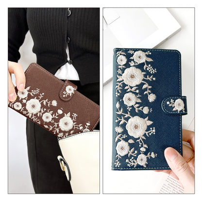 【梅澤商店】 100機種以上対応 ハンドあり インド刺繍 花 花柄 カバー スマホケース 手帳型ケース ケース カバー