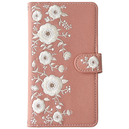 【梅澤商店】 100機種以上対応 ハンドあり インド刺繍 花 花柄 カバー スマホケース 手帳型ケース ケース カバー
