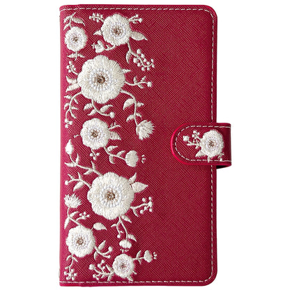 【梅澤商店】 100機種以上対応 ハンドあり インド刺繍 花 花柄 カバー スマホケース 手帳型ケース ケース カバー