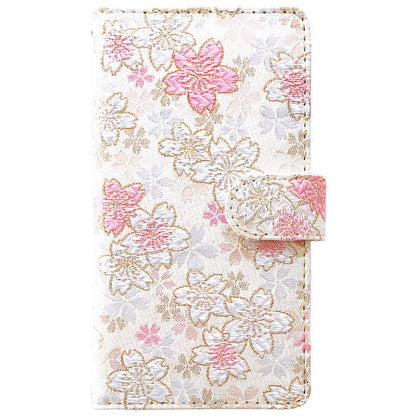 【梅澤商店】 らくらくスマートフォン F-53E スマホケース 手帳型ケース ケース カバー ハンド付き西陣織 明 f53e 【安心の返品保証付き】