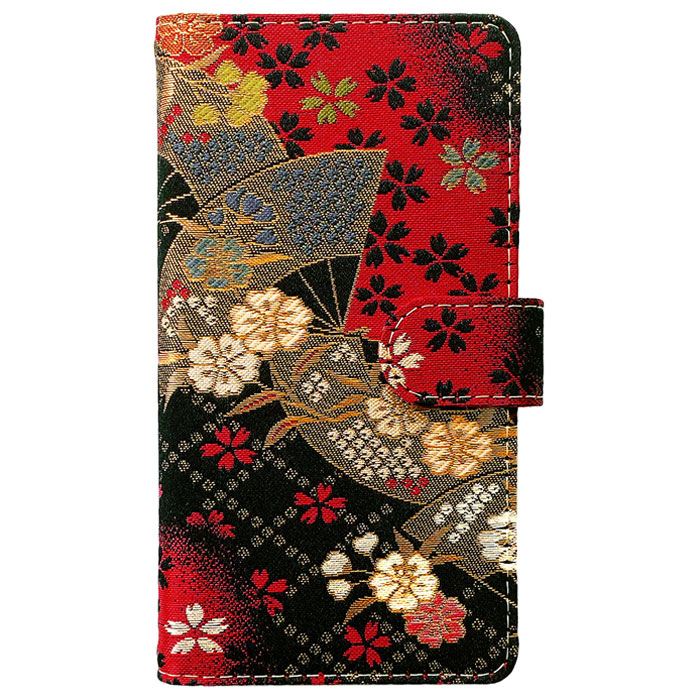 【梅澤商店】 あんしんスマホ KY-51B スマホケース 手帳型ケース ケース カバー ハンド付き西陣織 竹 ky51b 【安心の返品保証付き】