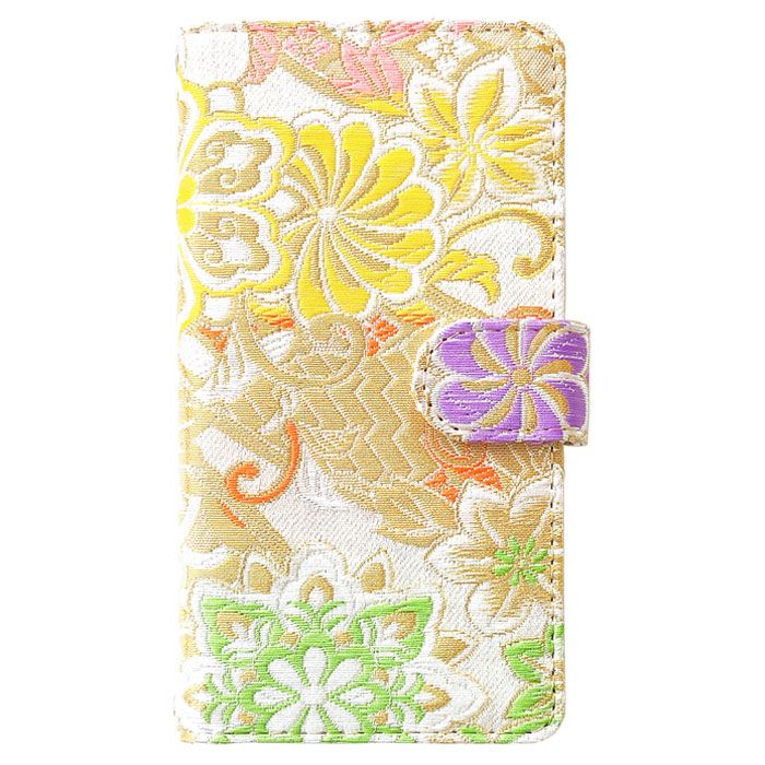 【梅澤商店】 LG style L-03K スマホケース 手帳型ケース ケース カバー ハンド付き西陣織 竹 l03k 【安心の返品保証付き】