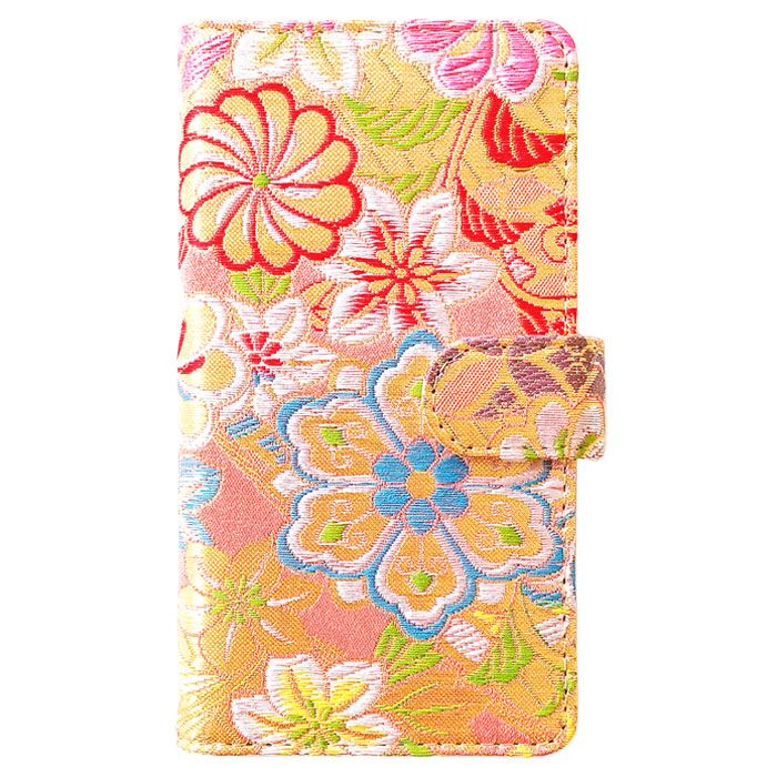 【梅澤商店】 LG style L-03K スマホケース 手帳型ケース ケース カバー ハンド付き西陣織 竹 l03k 【安心の返品保証付き】