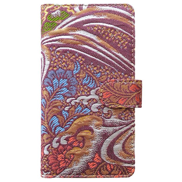 【梅澤商店】 LG style L-03K スマホケース 手帳型ケース ケース カバー ハンド付き西陣織 竹 l03k 【安心の返品保証付き】