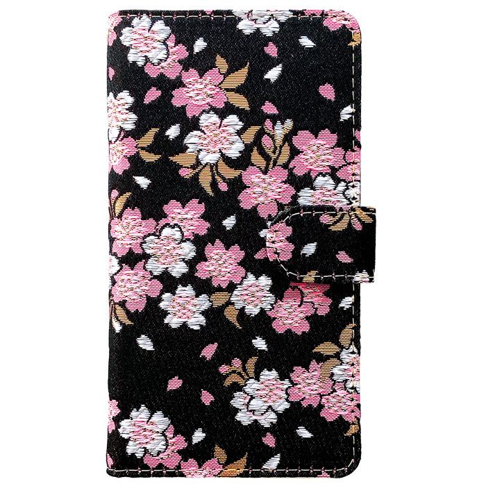 【梅澤商店】 AQUOS R8 SH-52D スマホケース 手帳型ケース ケース カバー ハンド付き西陣織 宵 sh52d 【安心の返品保証付き】
