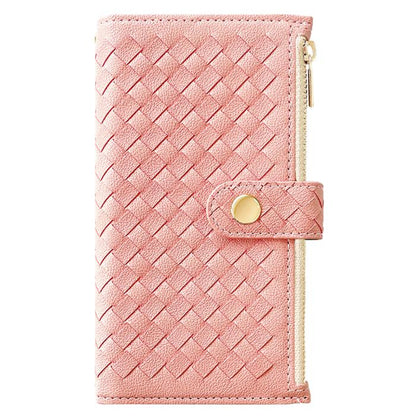 【梅澤商店】 らくらくスマホ BASIO かんたんスマホ シンプルスマホ あんしんスマホ シリーズ 対応 おしゃれ 編み込み 財布付き ハンドあり スマホケース 手帳型ケース ケース カバー